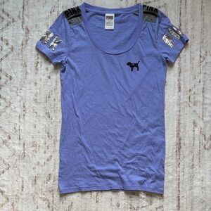 PINK Victoria's Secret Purple Short Sleeve Tee